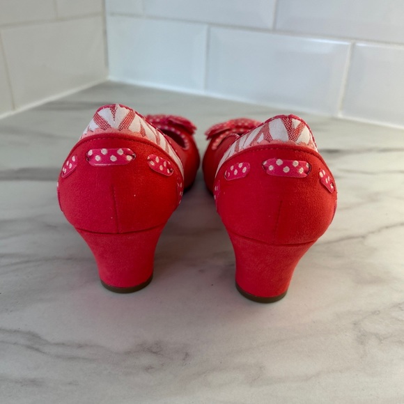 Ruby Shoo Shoes Size 6 Pink Faux Suede Slip On Heeled Shoes Euro 39 - Picture 4 of 10